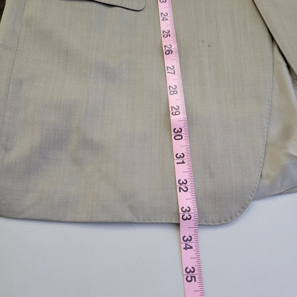Canali James Sport Coat Blazer Pale Mens 54 Beige Jacket Pure Wool‎ Notch Lapel